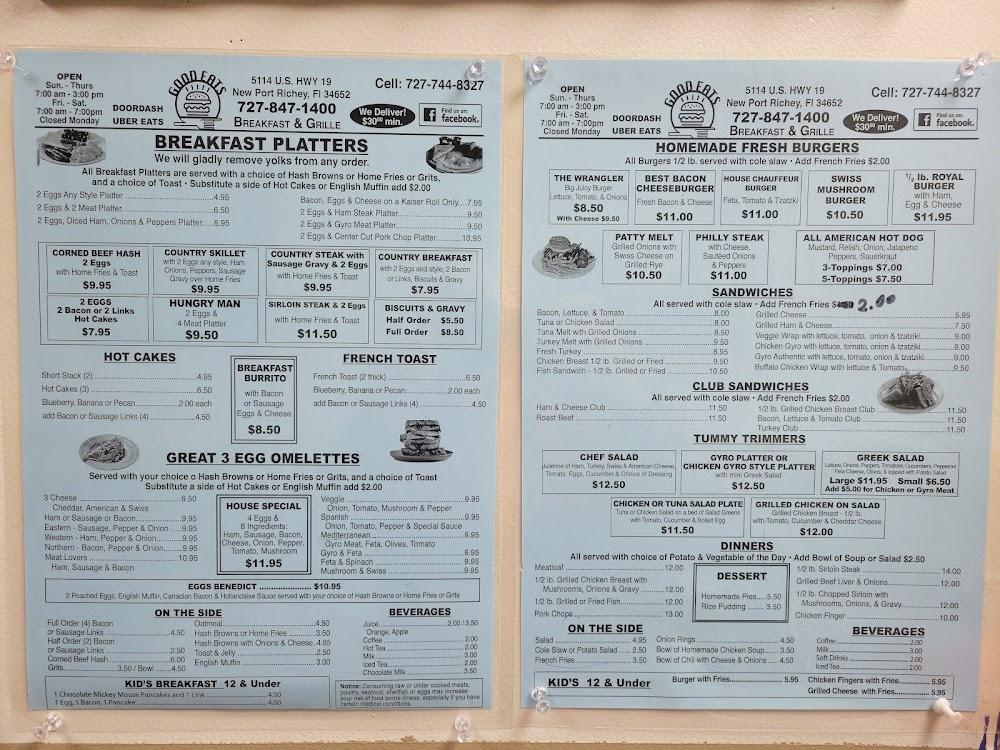 Good Eats Breakfast and Grill Menu image 2